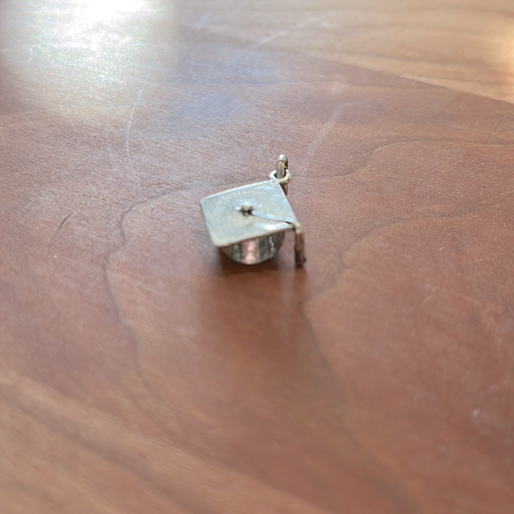 Sterling Silver Graduation Cap Charm